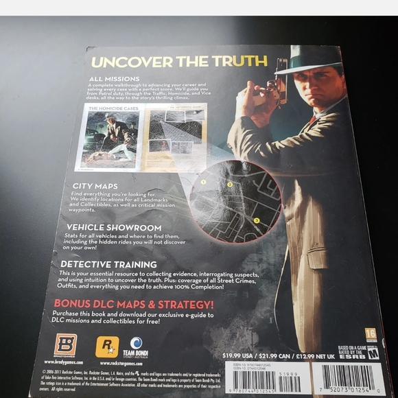 L.A. Noire Xbox 360 With Complete Game Guide Bradygames - Picture 7 of 9